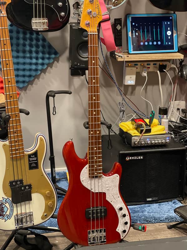 Fender American Deluxe Dimension iv 2014-15 Cayenne burst image 1