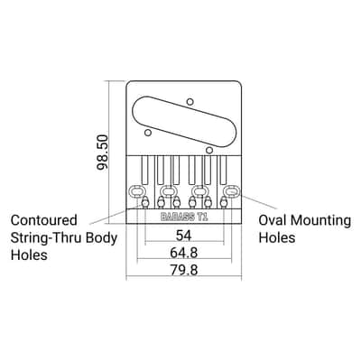 Leo Quan Badass T1 Telecaster Bridge – High-Mass Vintage-Style Upgrade for Increased Sustain – Model T1 - Black image 2