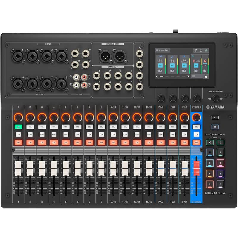 Yamaha MGX16V 22-Channel Digital Mixer With Video Interface Black image 1