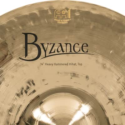 MEINL B14HHH-B Byzance Brilliant Heavy Hammered HiHat 14 Zoll brilliant image 7