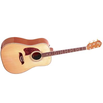 Oscar Schmidt OG2NLH Left-Handed Dreadnought Acoustic Guitar, Natural image 2