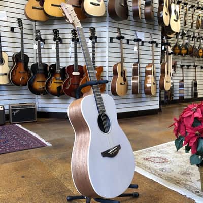 Yamaha Storia I Solid Top Concert Acoustic-Electric Guitar Satin White image 5