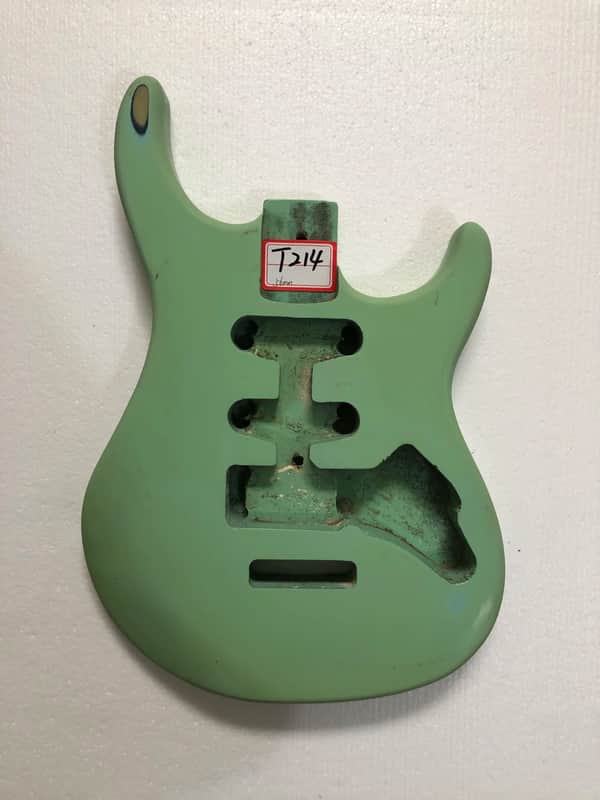 Custom 6 String Electric Guitar Body in Seafoam Green image 1
