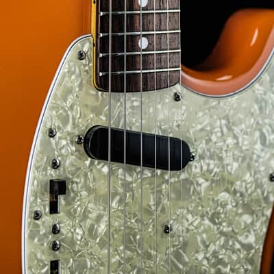 2007 Fender MG-73 CO Competition Mustang Reissue competition capri orange image 6