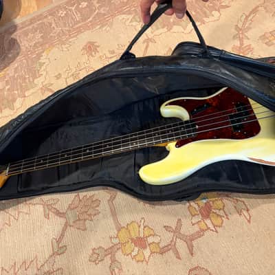 Vintage 80s-90s Rok Sak Patchwork Leather gig bag for Fender P Bass image 6