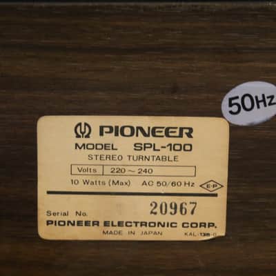 RARE!! Pioneer SPL-100 Vintage Turntable with Shure M55EM Cart & New Elliptical Stylus! image 13