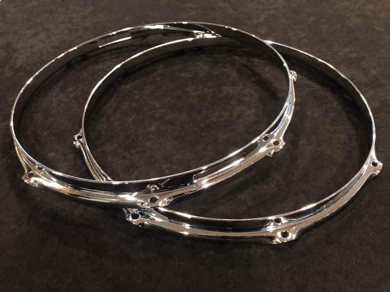 Gretsch 14" 302 Double Flange Snare Drum Hoops Top & Bottom 8-Lug image 1