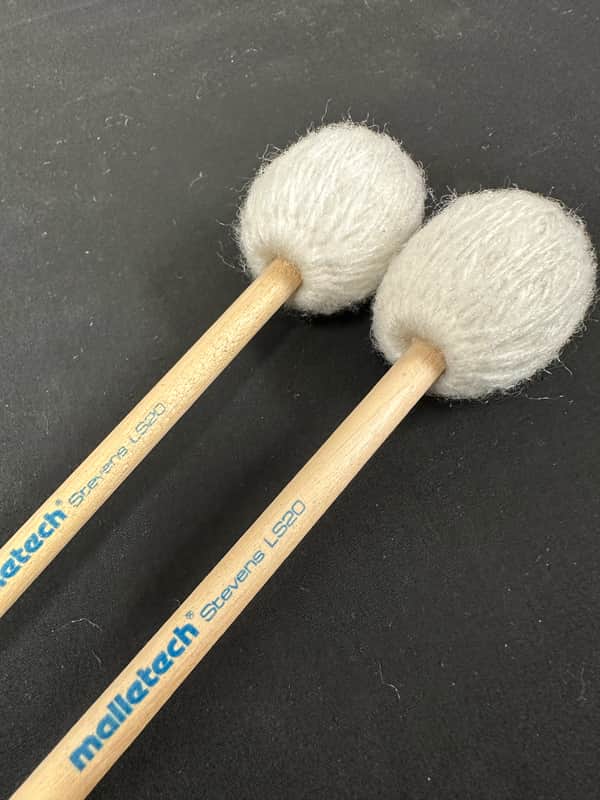 Malletech LS20 Marimba Mallets, Med to Very Hard, Leigh Stevens, 1 Pair/2 Mallets - EXCELLENT image 1