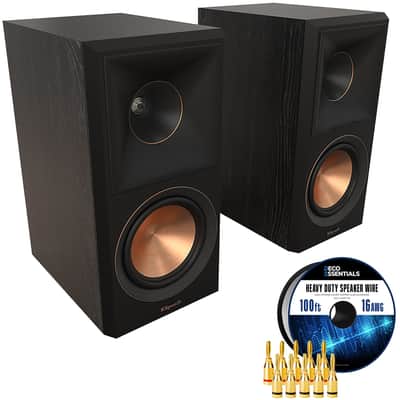 Klipsch RP-500M II Bookshelf Speakers Ebony (Pair) +Deco Gear Wire +Banana Plugs image 13
