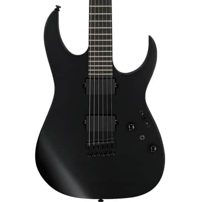 Ibanez RGRTB621 Iron Label HH Guitar w/ Dimarzio Pickups - Black Flat image 1