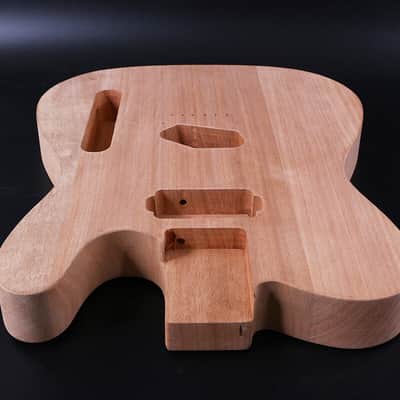 Guitar Body Set in Mahogany Wood T-Style Hard Tail Bolt on Heel DIY Guitar image 3