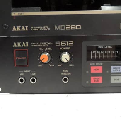 Akai S612+MD280 MIDI Digital Sampler 1985  [Three Wave Music] image 2