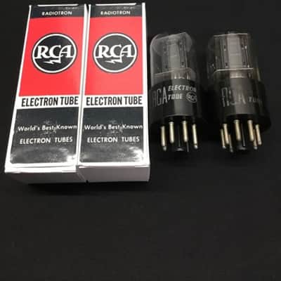 MATCHED PAIR RCA 6SN7GT Premium Audio VACUUM TUBES W/ Support Rods O.8643 image 1