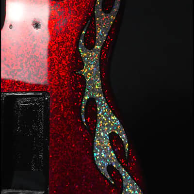 Custom Candy Apple Flake "Inferno" Superstrat Body image 7