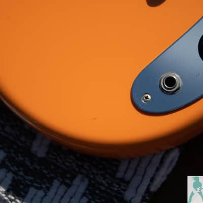 Fender MG-73 - 70's Mustang with Racing Stripe Reissue - Capri Orange with Matching Headstock & Racing Stripes - Pro Set Up w Perfect Frets/Action/Intonation! image 18