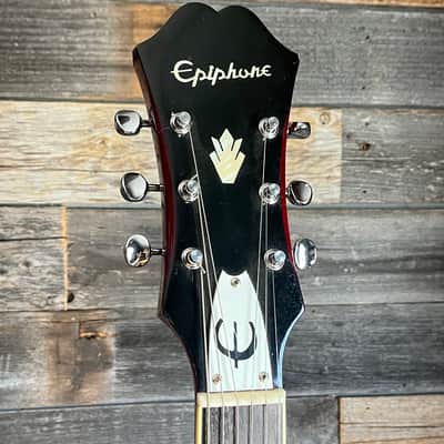 (18279) Epiphone Riviera Mini Ch Semi-Hollow Electric Guitar - 2004 - Cherry image 15
