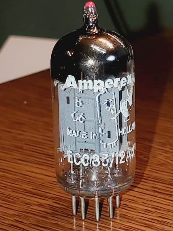 Amperex 12AX7/ECC83 Red Tip/Foil "D" Getter MaxiPreamp2/TV-7 tested (1) tube lot image 1