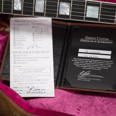 2012 Gibson Custom Les Paul Custom - in Black Ebony & Gold image 17
