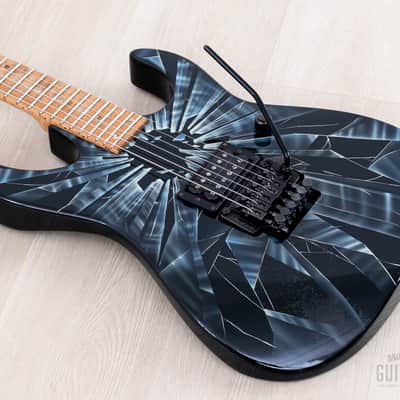 1987 Neal Moser Guitars Vintage Superstrat Shattered Glass Finish by Dan Lawrence w/ Case, Hangtag image 10