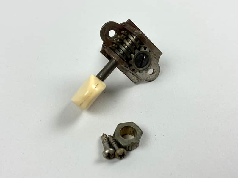 Waverly Late 1930s–Early 1940s Bass Side Open-Gear Tuner (Single) - Nickel image 1