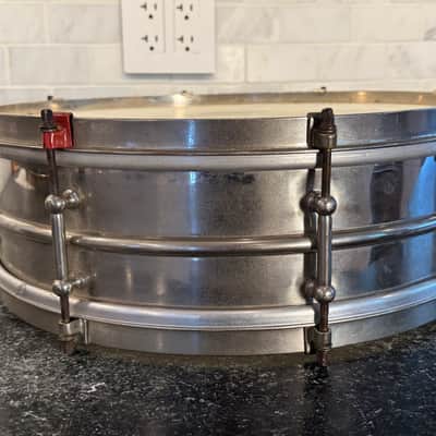 1920s Ludwig 4"x15" "Nickel Over Brass" Tube Lug Snare Drum - Black Beauty Style 1920s image 3