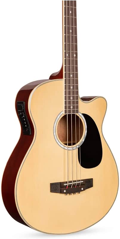 Full Size 4 String Acoustic Electric Bass Guitar Fretted Bass Guitar image 1