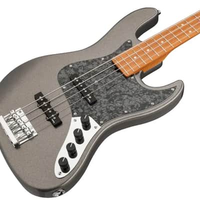 Sadowsky MetroExpress 21-Fret Vintage J/J Bass, Roasted Maple Fingerboard, 4-String - Solid Silver Metallic High Polish image 1