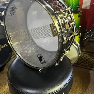 Mapex Black Panther Sledgehammer 14x6.5" Brass Snare Drum with Brass Hardware 2010s - Hammered Antique Brass image 5