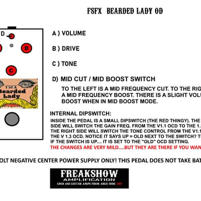 Freakshow Effects Bearded Lady 2022 OCD Overdrive clone with mods! image 4
