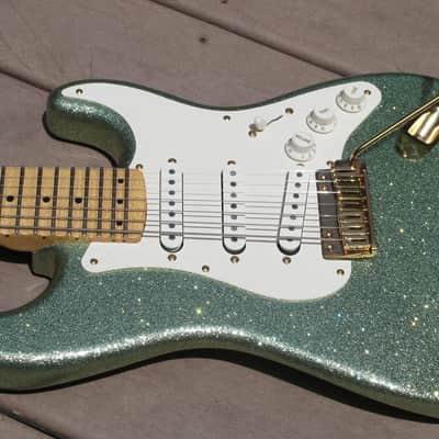 Fender 7 string custom shop prototype 2010 surf green metal flake 1of 4 image 9