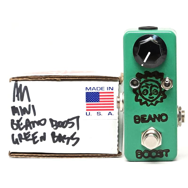 used Analogman Beano Boost Mini with Bass mod in Green, Mint