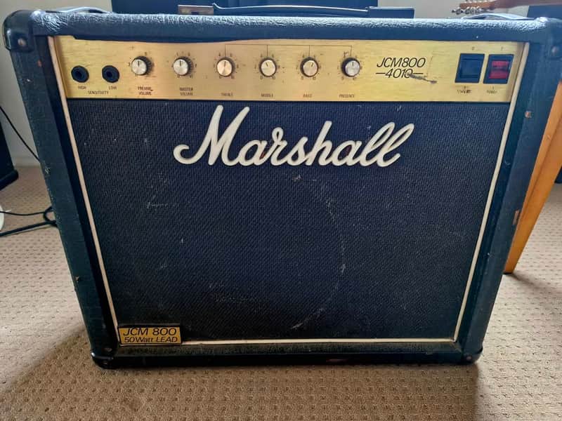 Marshall JCM 800 Lead Series Model 4010 50-Watt Master Volume 1x12 Combo 1980s - Black