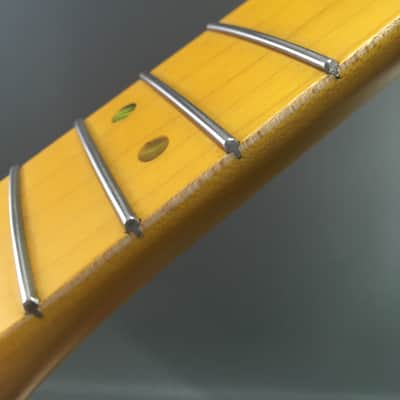 Loaded Custom NOS Relic Rock Maple Guitar Neck Strat Amber Nitro CBS Bullet Truss Rod + Gotoh MIJ Tuners image 25