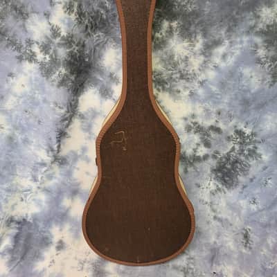 Vintage RARE 1960's Harmony, Kay Silvertone Soft Shell Acoustic Guitar Case Brown White image 1