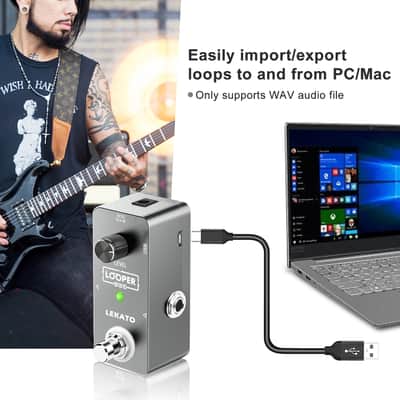 LEKATO Guitar Looper Effect Pedal Loop Pedal 5 Minutes Looping Time Looper Pedal ONE Looper Unlimited Overdubs image 5