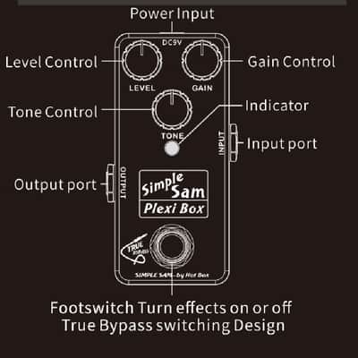 Simple Sam Plexi Box BRIT Amp Sim Distortion Guitar FX Pedal Astonishing Tone image 9