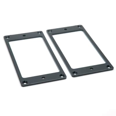 2Pcs Flat Metal Humbucker Pickup Mounting Ring Set - Bridge Neck Pickups Cover Frame Replacement Part For Electric Guitar Or Precision Bass (Black) image 6