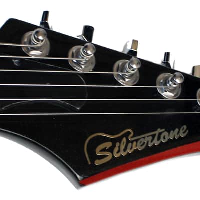 Silvertone PSAP1 Apocalypse KISS Paul Stanley Signature Electric Guitar in Liquid Sparkle Black image 8