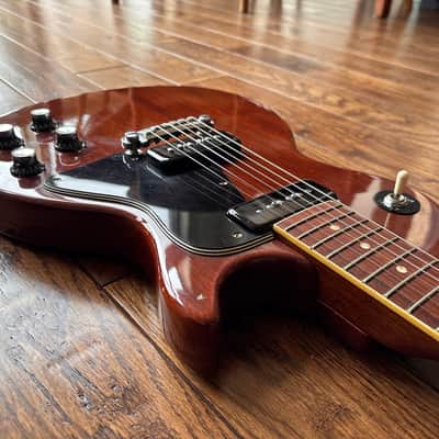 Vintage 1970s Gibbon LG-400 Les Paul Junior P90s Electric Guitar Walnut MIJ Japan image 7