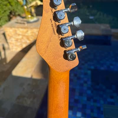 Schecter USA Custom Shop Sunset Custom II Electric Guitar - Tiger Eye Satin 2024 - Red Tiger Eye Satin image 11