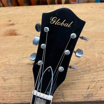 Global EA200 1970s Cherry Red Hollow-Body Electric Guitar image 2