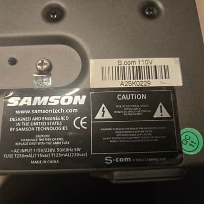 Samson S-Com Stereo Compressor 2-Channel rack unit (SCom, S.Com) w/ box, manual image 3
