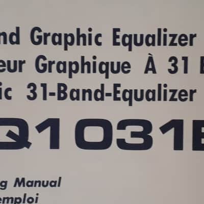 Yamaha GQ1031B2 31-Band Graphic Equaliser Operating Manual English/French/German image 1