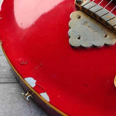 1982 Ibanez Japan AR100 Artist Double Cutaway (Fire Red) image 4