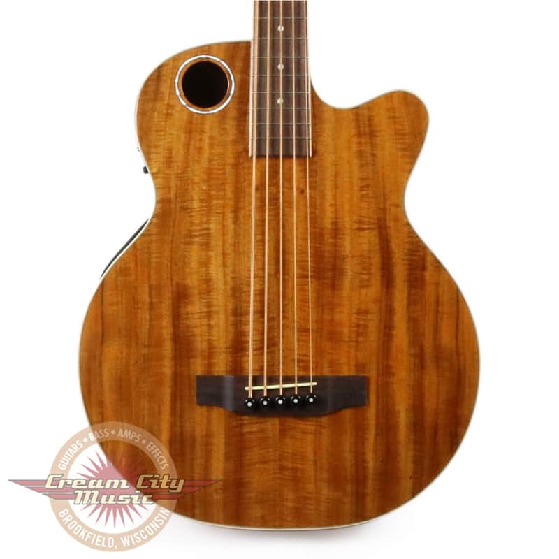 Boulder Creek EBR6-N5 5-string Solitaire Koa Acoustic Electric Bass image 1