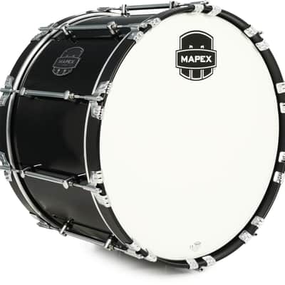 Mapex Quantum Mark II Marching Bass Drum - 14 x 22 inch  Gloss Black image 1