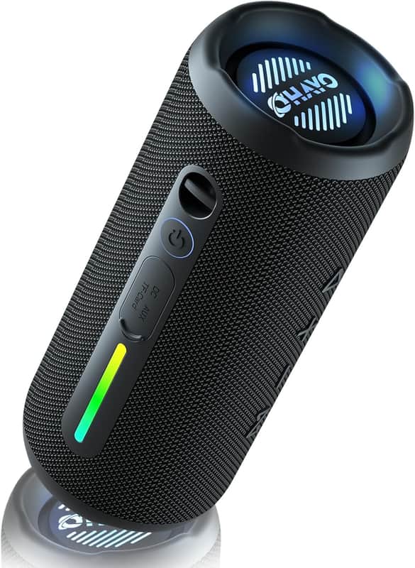 24W Portable Bluetooth Speaker, IPX7 Waterproof Stereo Wireless Speaker with LED Lights for Outdoor, Beach, Camping & Party Use image 1