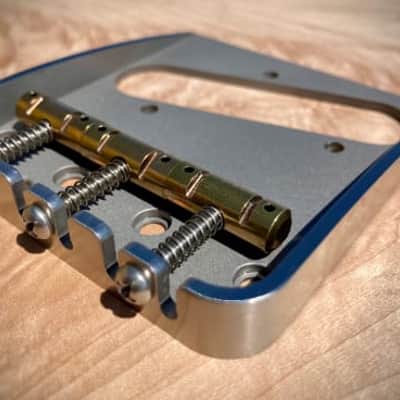 Van Dyke-Harms Left-Hand Bigsby Telecaster Bridge & Compensated Saddle Combo 2023 - Stainless Steel image 3