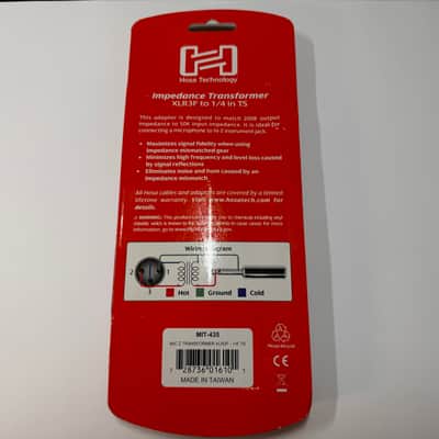Hosa MIT435 MIT-435 XLR Female to 1/4" TS Impedance Transformer 2010s - Standard image 2