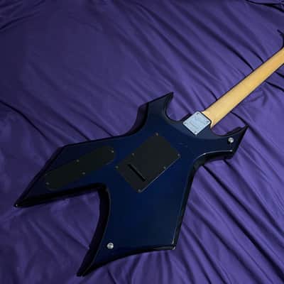 B.C. Rich Platinum Series Warlock 1998 – Transparent Blue (Widow Headstock) – Professionally Set Up – RoadRunner Premium Gig Bag Included image 5